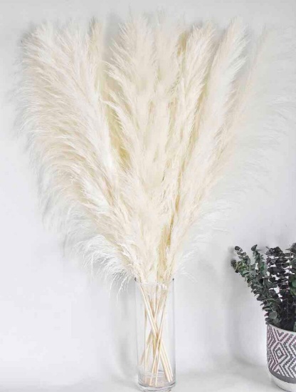 Stems 46" inch White Pampas Grass Decor Tall
