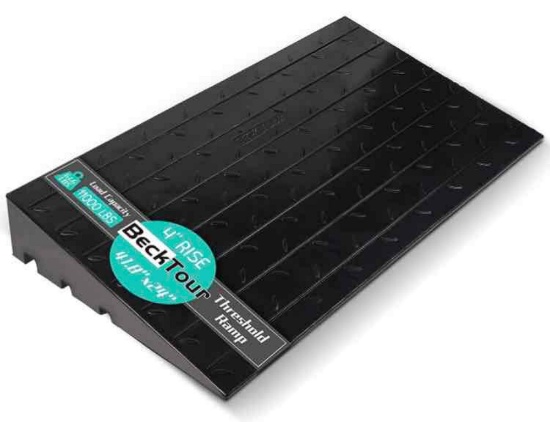 Rise Threshold Ramp for Doorways, 41? X 24? 11000 LBS Capacity