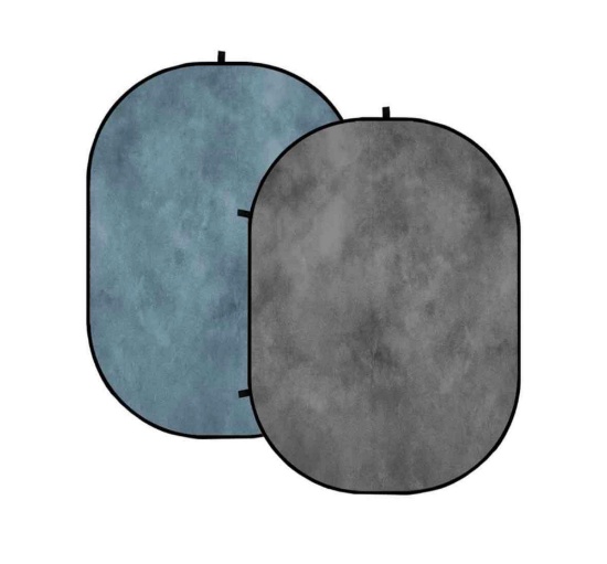 Kate Collapsible Backdrop Pop-up Photo Backdrops Folded Grey Teal for Photography, for Video, for