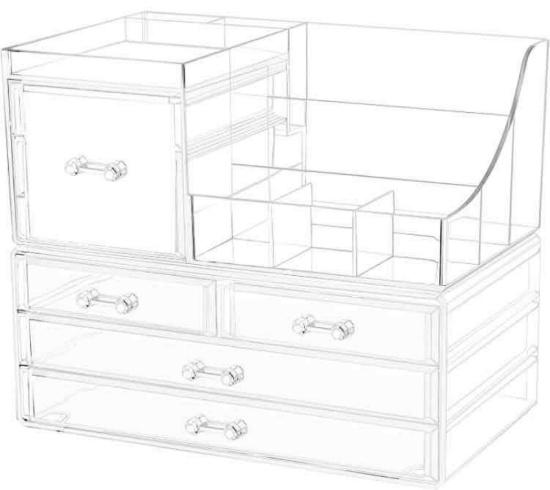 Cq acrylic Makeup Organizer for Vanity