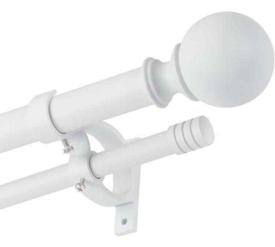 Kemmie 1" Classic Window Curtain Rod with Round