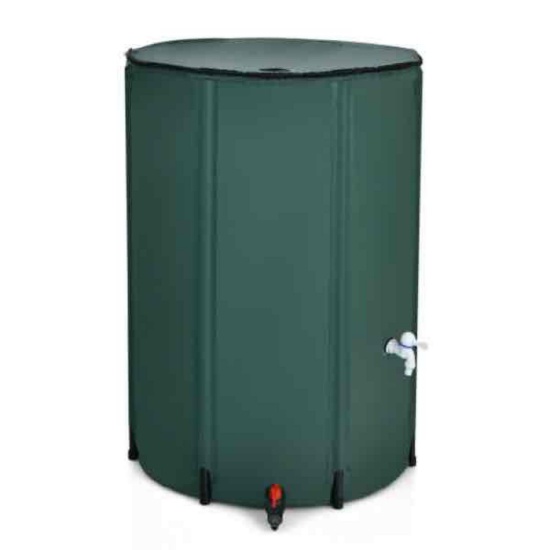 Portable Rain Barrel Water Collector Tank