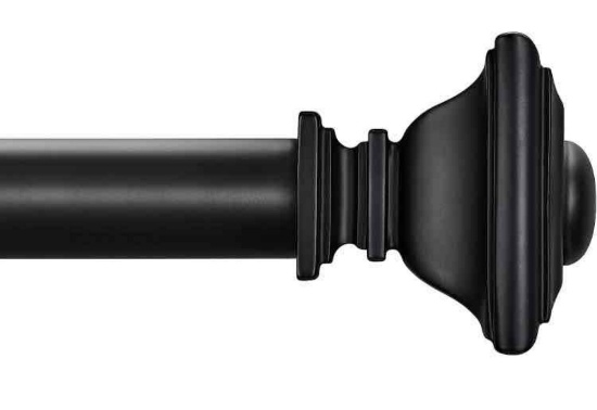 BRIOFOX Black Adjustable Curtain Rod