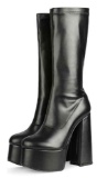 VOMIRA Women's Mid Calf Boots Fashion ?HK-G66 40?