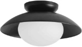 Pirxxiy Soft Black Semi Flush Mount Ceiling Light Fixture