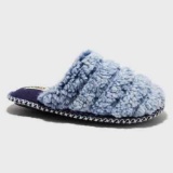 TARGET Deluxe by dearfoams Women's Vera Tipped Teddy Scuff Slippers Size M 7-8