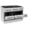 ZLINE - Professional 6 Cu. Ft. Freestanding Double Oven Dual Fuel Range - Stainless steel