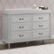 Arch 6 Drawer Dresser, Ebony Oak Color, #226520-005