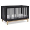 Delta Children Poppy 4-in-1 Convertible Crib - Midnight Gray/Natural