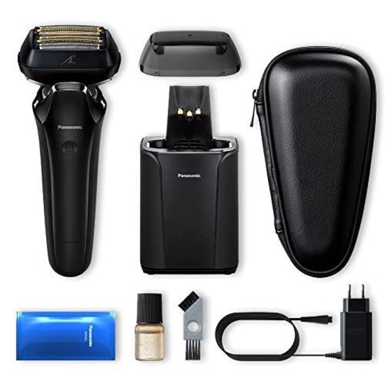Panasonic - Arc6 Six-Blade Wet/Dry Electric Shaver w/ Automatic Cleaning/Charging Station - Black