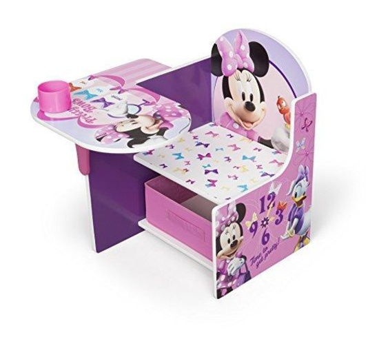 Delta Children Minnie Mouse Chair Desk Pupitre W/ Storage Bin, #TC85663MN