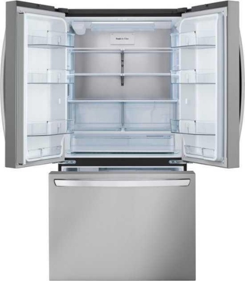 LG - 26.5 Cu. Ft. French Door Counter-Depth Smart Refrigerator with Internal Water and Ice -