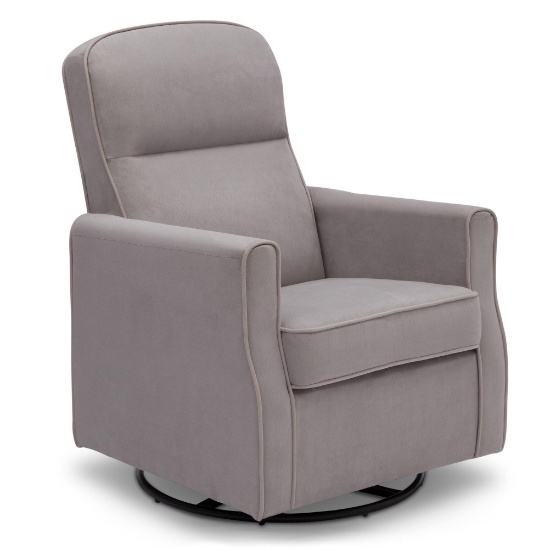 Delta Children Dove Grey Clair Glider Swivel Rocker Chair, #517210-034