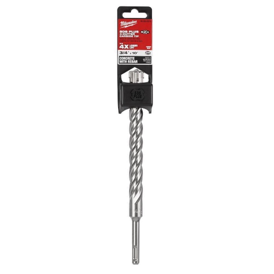 Milwaukee 3/4 in. X 10 in. 4-Cutter SDS-PLUS Carbide Drill Bit