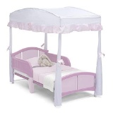 Delta Children Girls Canopy for Toddler Bed, White, #SD3001-100