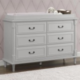 Arch 6 Drawer Dresser, Ebony Oak Color, #226520-005