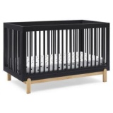 Delta Children Poppy 4-in-1 Convertible Crib - Midnight Gray/Natural
