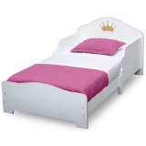 Delta Children Princess Crown Wood Toddler Bed White/Pink