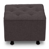 Delta Children Emma Diamond Tufted Gliding Ottoman - Charcoal