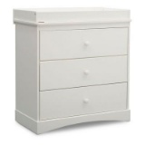 Delta Children Skylar 3-Drawer Dresser with Changing Top - Bianca White, #76333-130