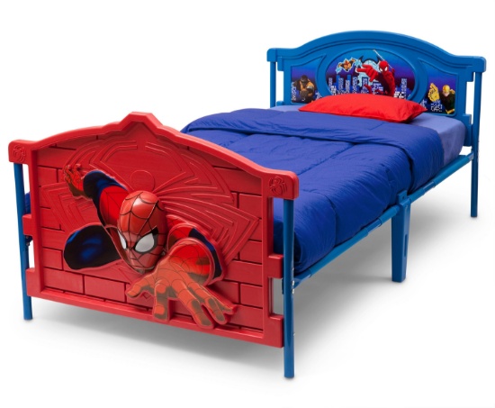 Twin Marvel Spider-Man Plastic 3D Bed - Delta Children