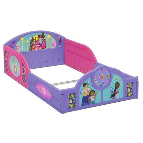 Disney Encanto Sleep and Play Toddler Bed with Built-in Guardrails by Delta Children