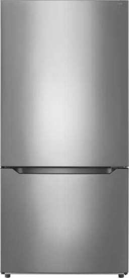 Insignia - 18.6 Cu. Ft. Bottom Freezer Refrigerator - Stainless Steel