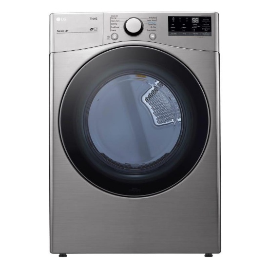 LG 27" Wide 7.4 Cu. Ft. Energy Star Rated Dryer with Smart Wi-Fi, Graphite Steel