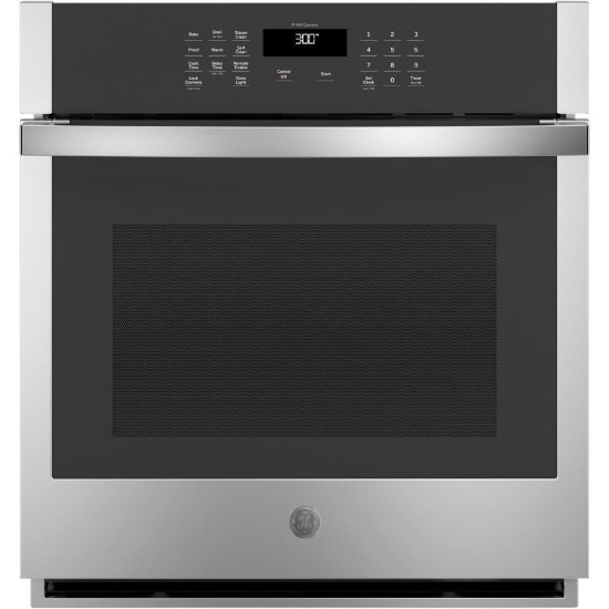 GE 27" Singe Wall Oven w/ 4.3 Cu. Ft. Capacity Self Clean w/ Steam Clean Option WiFi Connectivity