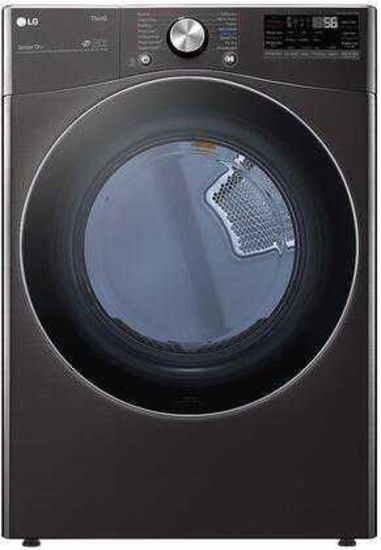LG 7.4 Cu. Ft. Smart Wi-Fi Enabled Front Load Gas Dryer w/TurboSteam & Built-In Intelligence - Black