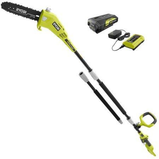 RYOBI 40V 10" Cordless Battery Pole Saw Kit w 40v Battery & Charger
