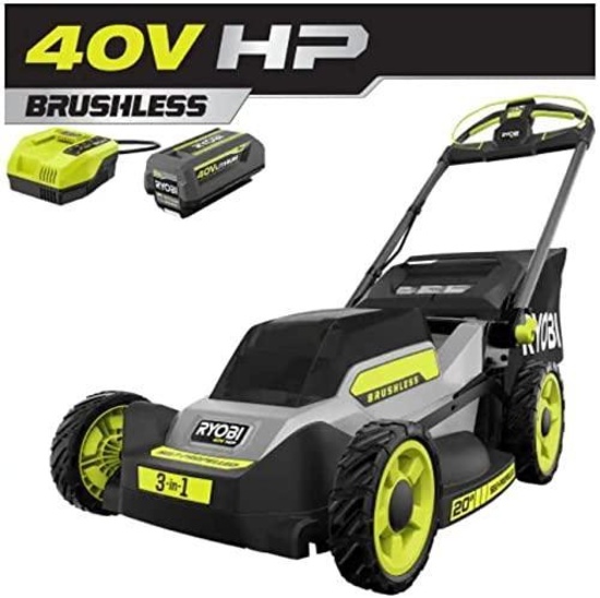 RYOBI 40V HP 20" Walk Behind Push Lawn Mower w/ Battery & Charger
