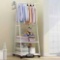 Organize Your Home with this Multi-Layer Freestanding Coat Rack with Wheels and Shelf!