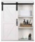 Rustory Rustic Wooden Wall Mounted Storage Cabinet with Sliding Barn Door