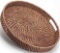 Round Rattan Woven Serving Tray