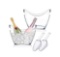Ice Bucket 2 Pcs 4 Liter Beverage Tub Champagne Wine Bucket for Parties and Drinks Plastic Acrylic