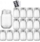 Set of 15 Clear Glass Jars