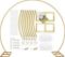USPOINT 9.5ft Large Size Gold Metal Circle Balloon Arch Decoration