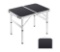 Table Aluminum Lightweight Small Picnic Table Ajustable Height Portable Table with Carry Handle for