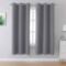 DUALIFE Solid Blackout Curtains for Bedroom 72 Inches Long Room Darkening Grey Grommet Curtain