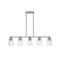 KPIOK Kitchen Island Pendant Lighting, 5-Light Pendant Light Fixture, Brushed Nickel Finish with