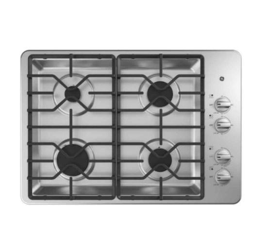 GE 30" Built-In Gas Cooktop with Dishwasher-Safe Grates
