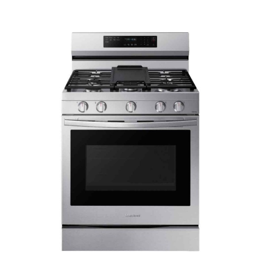 Samsung - 6.0 Cu. Ft. Freestanding Gas Convection+ Range with WiFi and No-Preheat Air Fry -