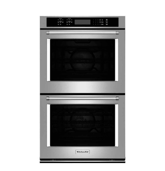 KitchenAid - 27" Built-In Double Electric Convection Wall Oven - Stainless Steel
