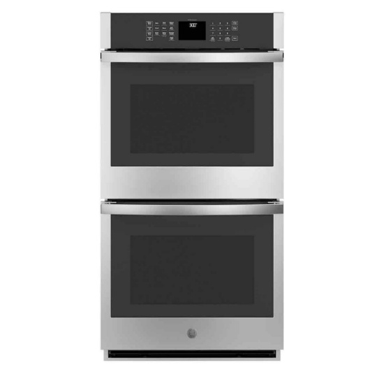 GE - 27" Built-In Double Electric Wall Oven - Stainless Steel