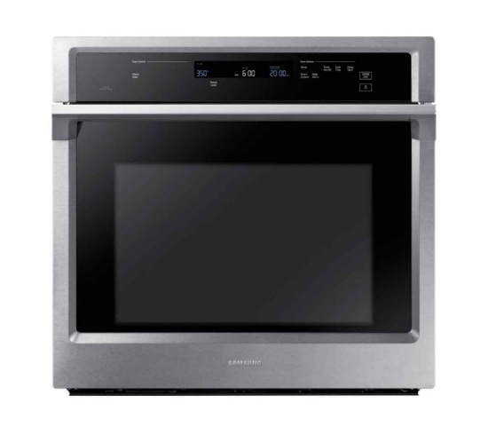 Samsung - 30" Single Wall Oven with Steam Cook and WiFi - Stainless Steel