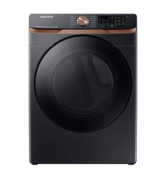 Samsung - 7.5 cu. ft. Smart Electric Dryer with Steam Sanitize+ and Sensor Dry - Brushed Black