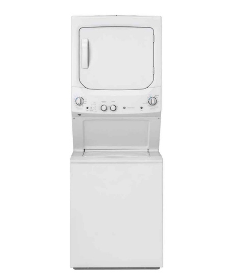 GE - 3.8 Cu. Ft. Top Load Washer and 5.9 Cu. Ft. Electric Dryer Laundry Center - White