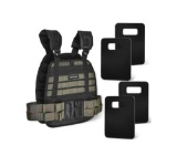 INFIDEZ Tactical Adjustable Weighted Vest 12-31lbs with Weight Plates 8x10 inch Included, Quick