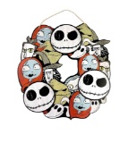 Grupo Ruz The Nightmare Before Christmas Wreath Halloween Home Decoration, 18 Diameter
